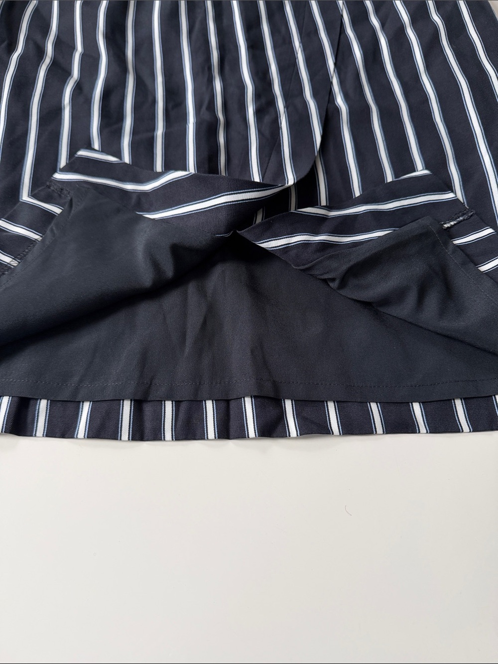 LOFT Navy and Light Blue Striped Pencil Skirt - Picture 4 of 7